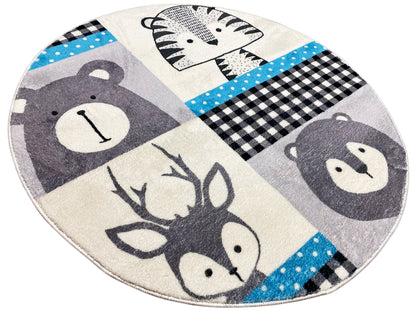 Rond kinderkleed Dieren, 100 cm