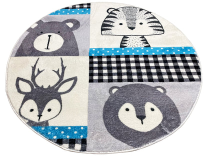 Rond kinderkleed Dieren, 100 cm