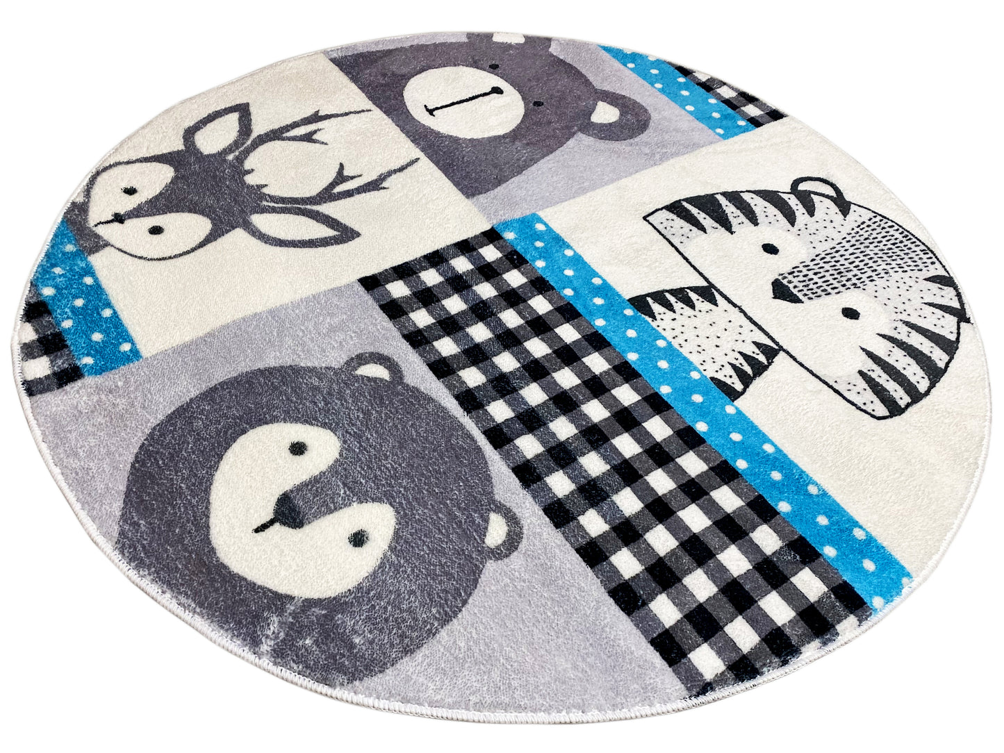 Rond kinderkleed Dieren, 100 cm