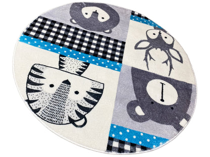 Rond kinderkleed Dieren, 100 cm