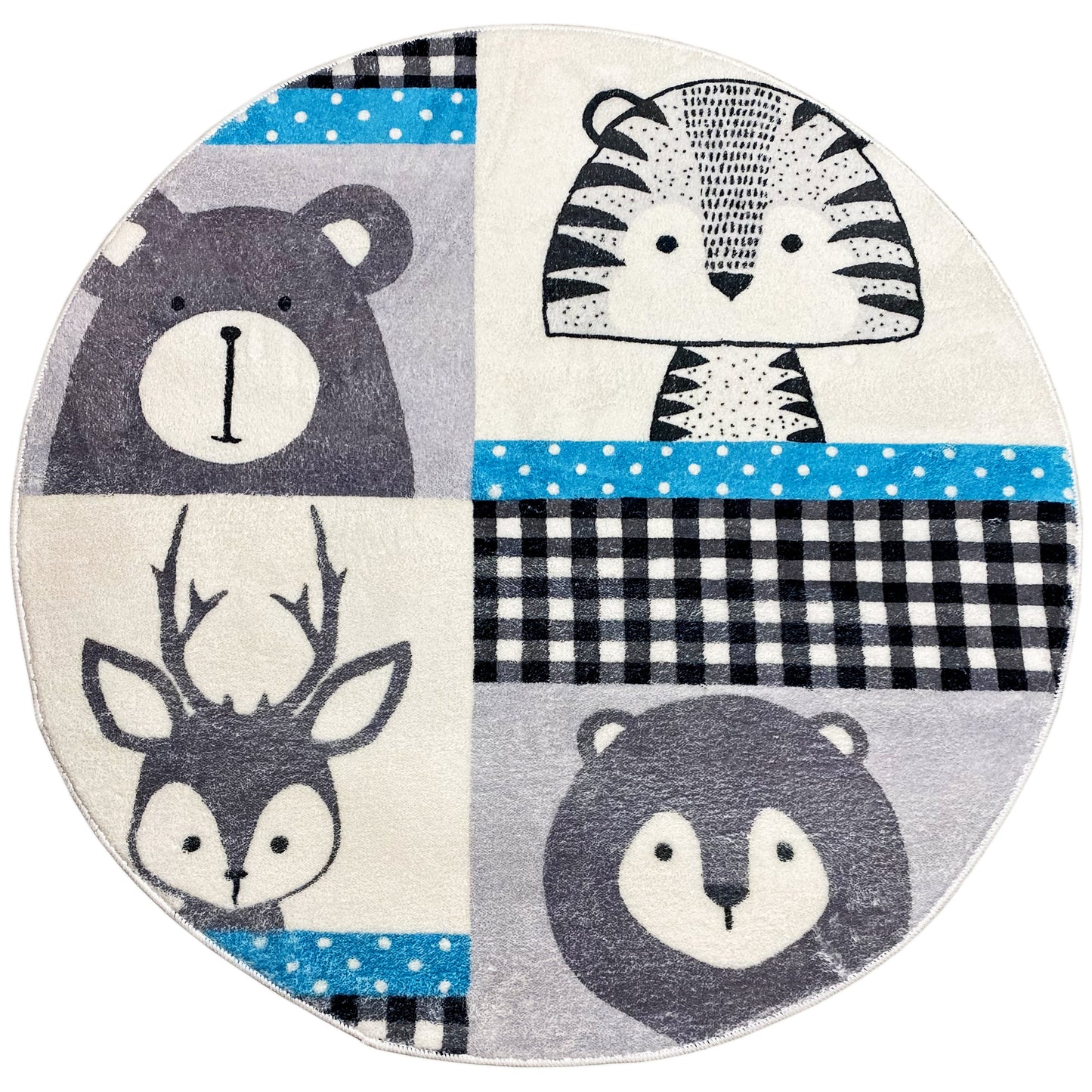 Rond kinderkleed Dieren, 100 cm