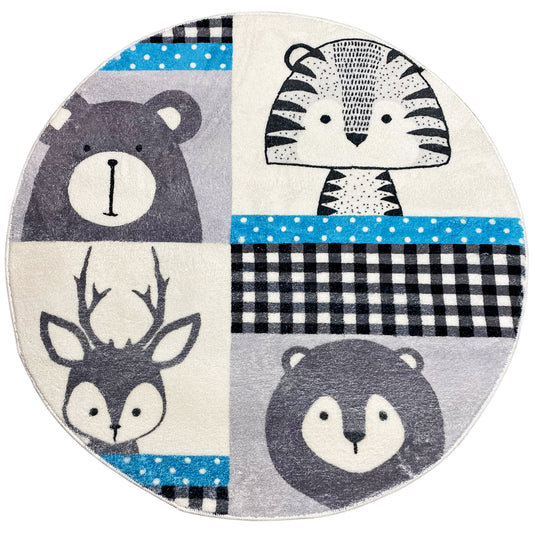 Rond kinderkleed Dieren, 100 cm