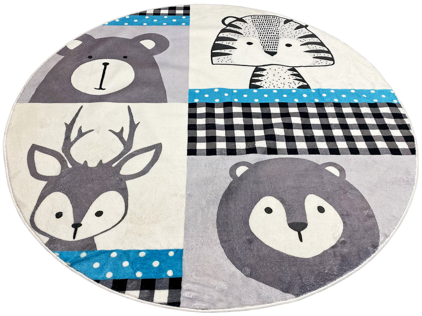 Rond kinderkleed Dieren, 120 cm