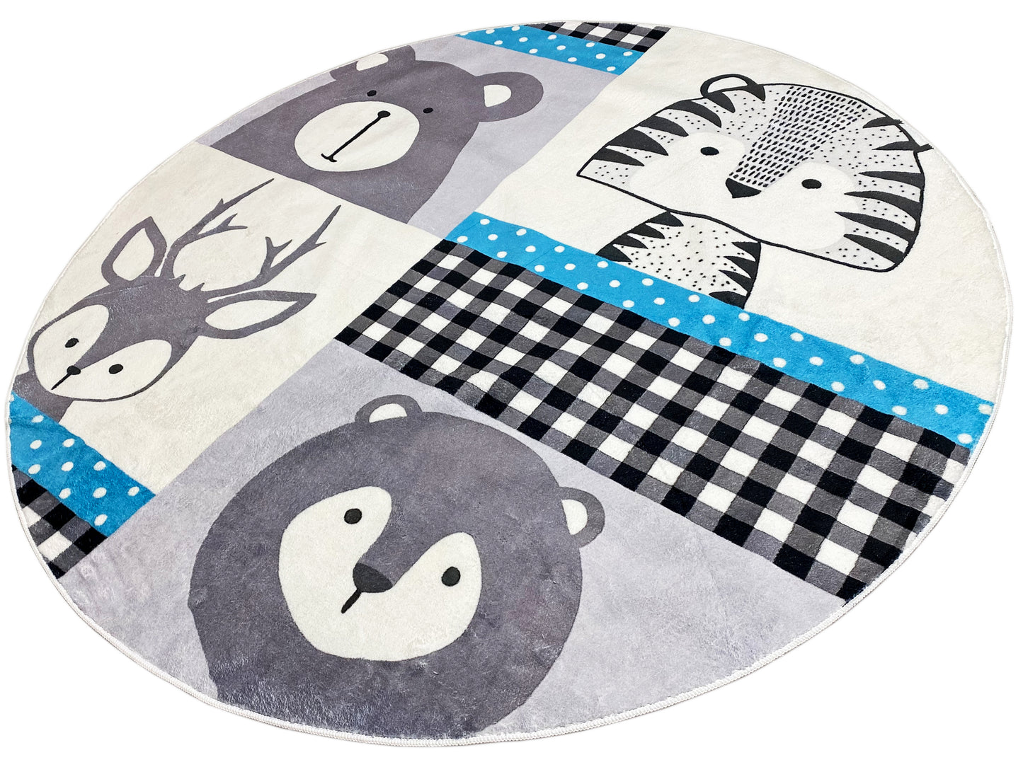 Rond kinderkleed Dieren, 120 cm