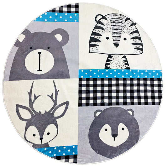 Rond kinderkleed Dieren, 120 cm