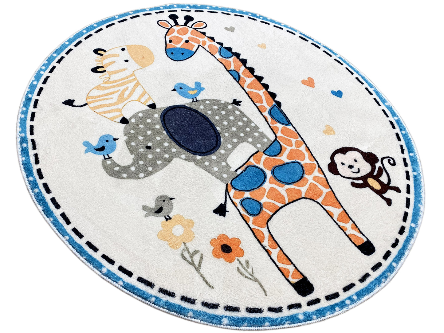 Rond kinderkleed Dieren, 100 cm