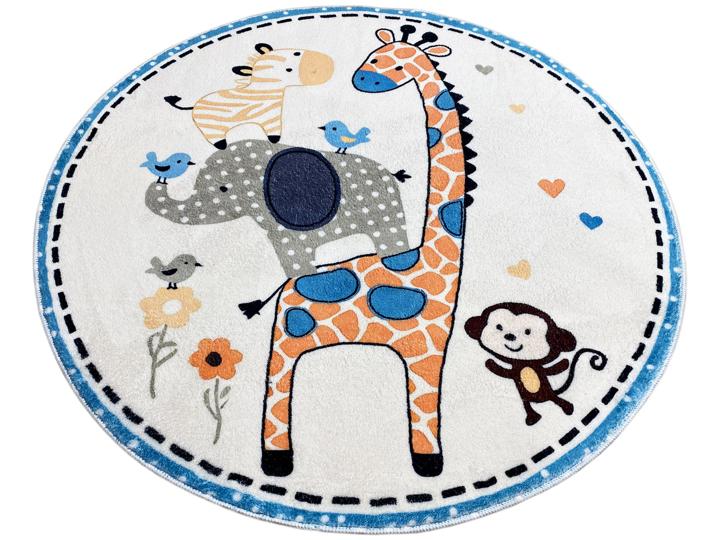 Rond kinderkleed Dieren, 100 cm