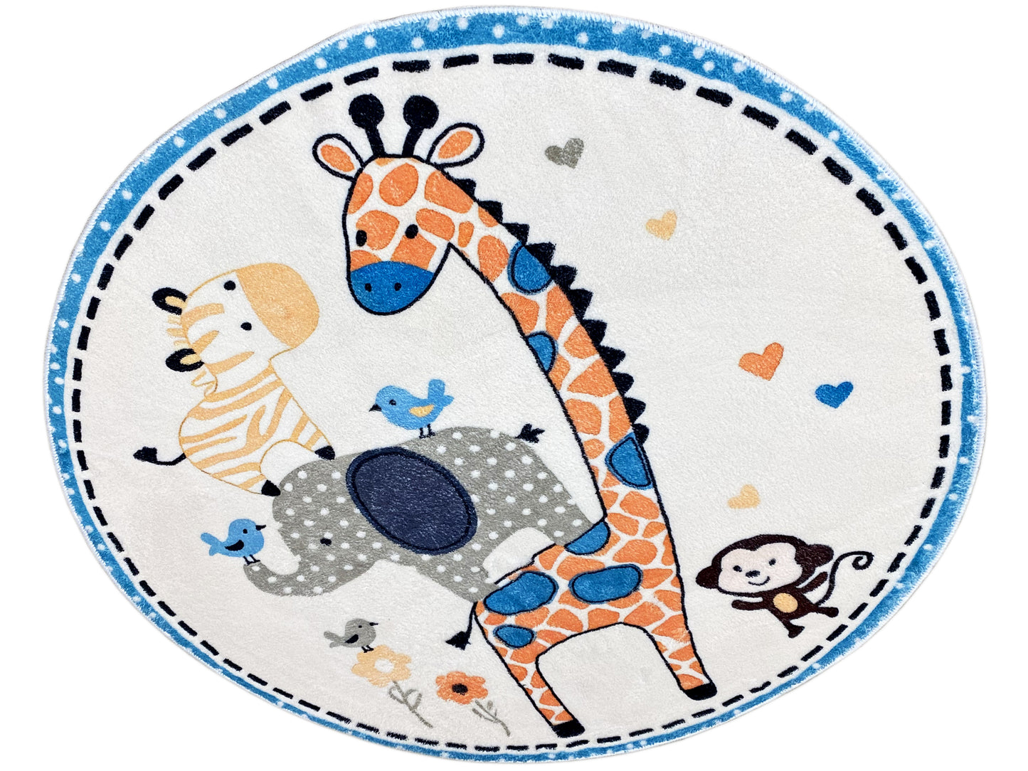 Rond kinderkleed Dieren, 100 cm