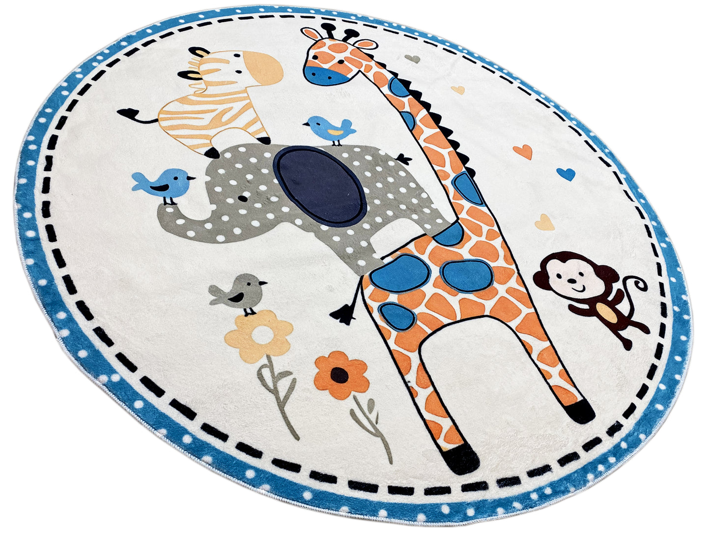Rond kinderkleed Dieren, 120 cm