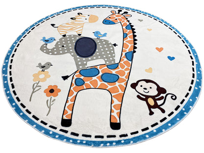Rond kinderkleed Dieren, 120 cm