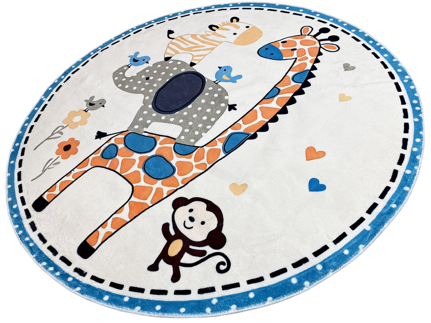 Rond kinderkleed Dieren, 120 cm