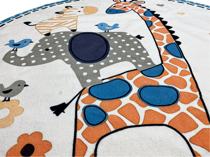 Rond kinderkleed Dieren, 120 cm