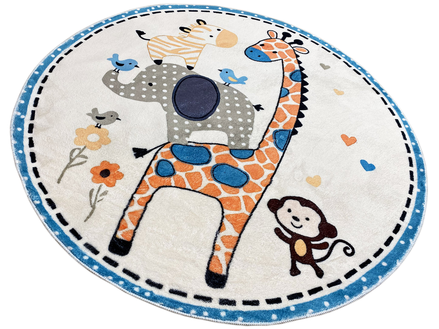 Rond kinderkleed Dieren, 160 cm