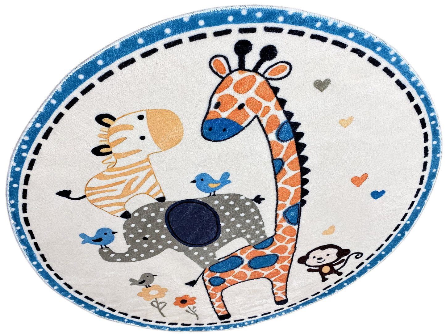 Rond kinderkleed Dieren, 160 cm