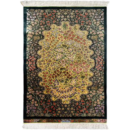 Ghom zijden tapijt - 900846 (123x79 cm)