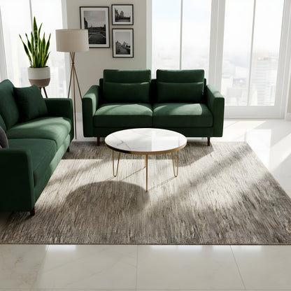 Wohnzimmer Beiger Gabbeh Wollteppich mit schlichtem Uni Muster