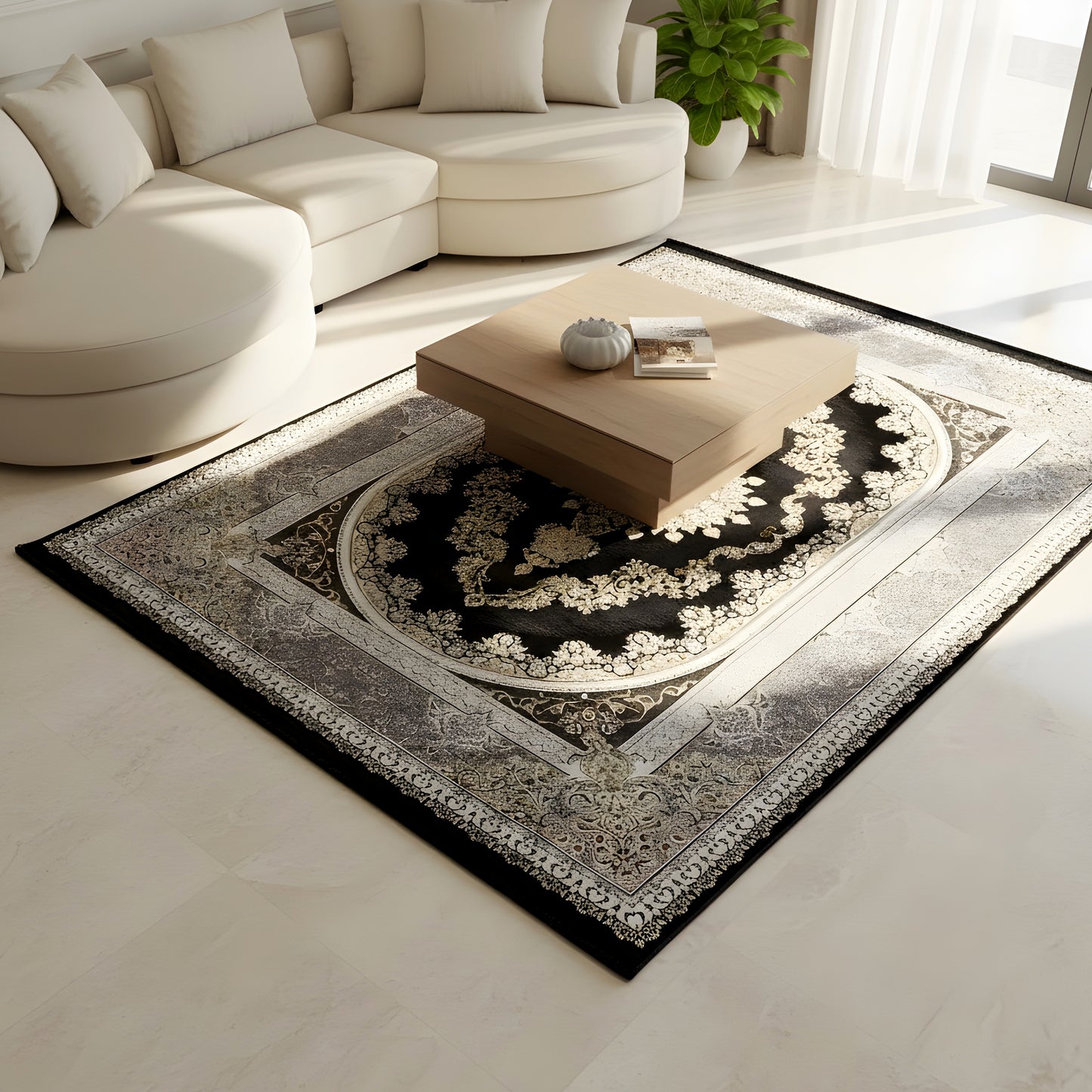 Marineblauwe tapijt 170x240cm