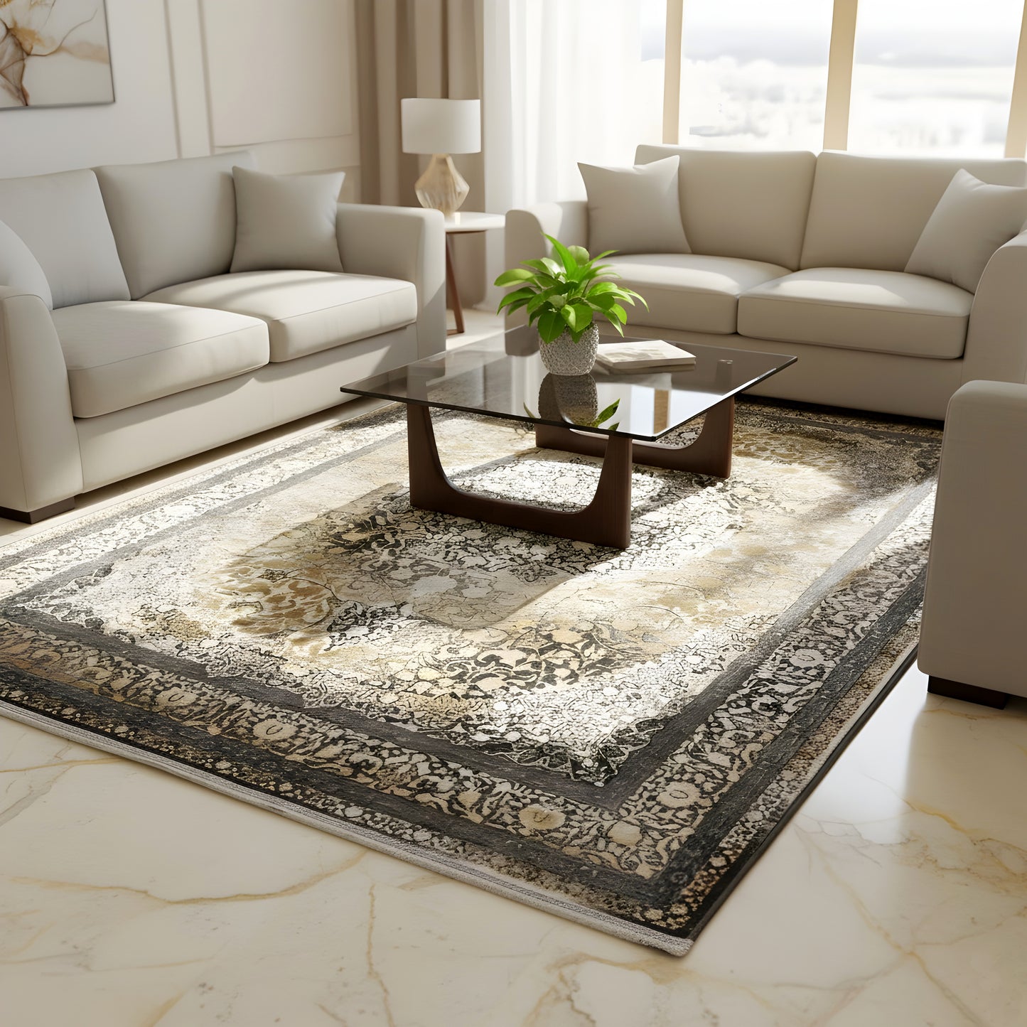 Rauchgouden tapijt 170x240cm