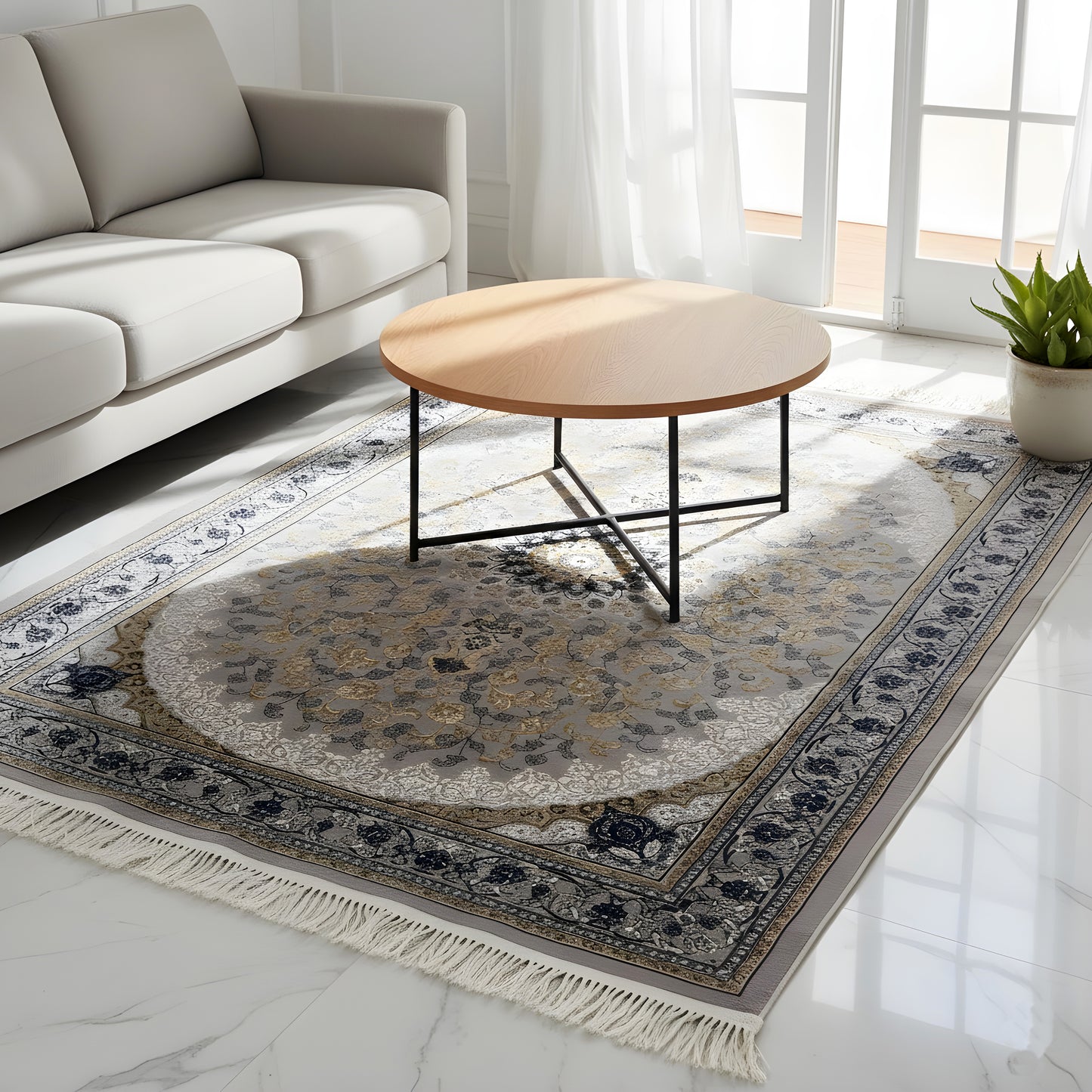 London Medaillon Tapijt 160x230 cm