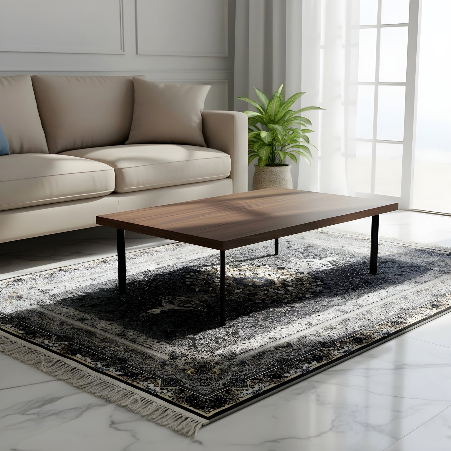 Oriëntatietapijt Parijs Zwart 160x230 cm