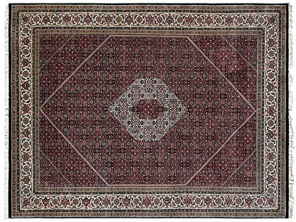 Roter Bidjar Teppich für Wohnzimmer, edler Klassiker, 245x180 cm