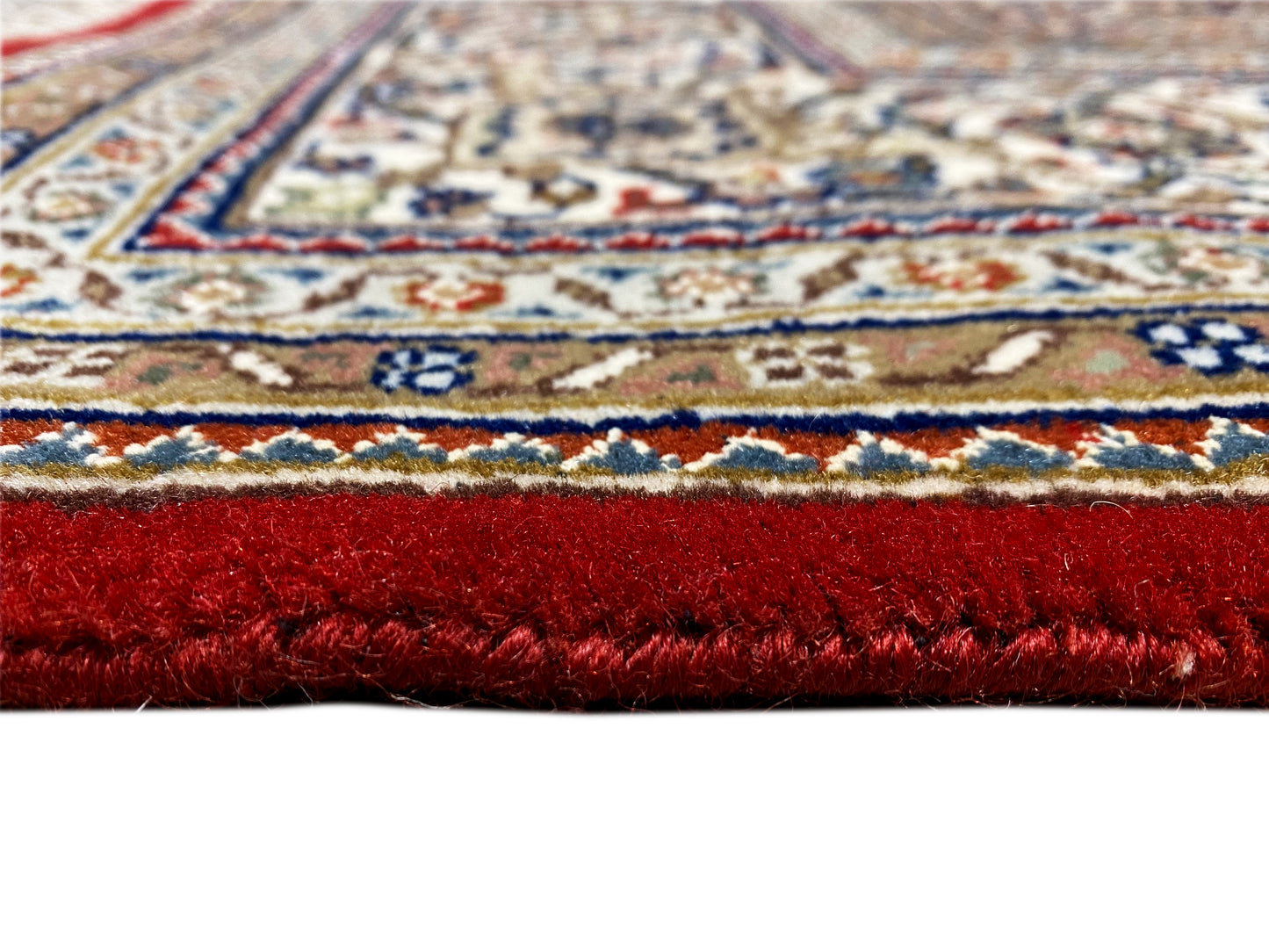 Roter Bidjar Teppich für Wohnzimmer, handgeknüpft mit floralem Design