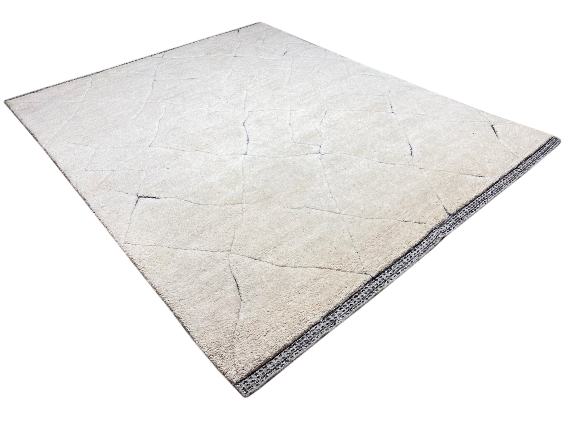 Minimalistischer Berber Teppich in Cremeton für moderne Räume