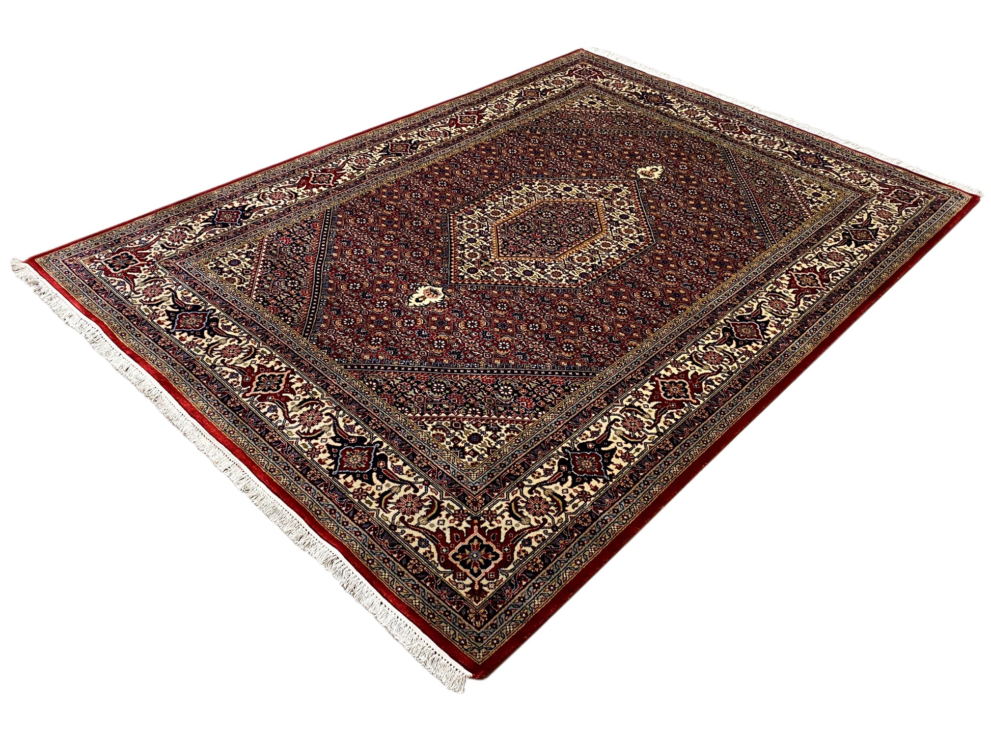 Detailansicht Bidjar Teppich Muster floral orientalisch aus Wolle