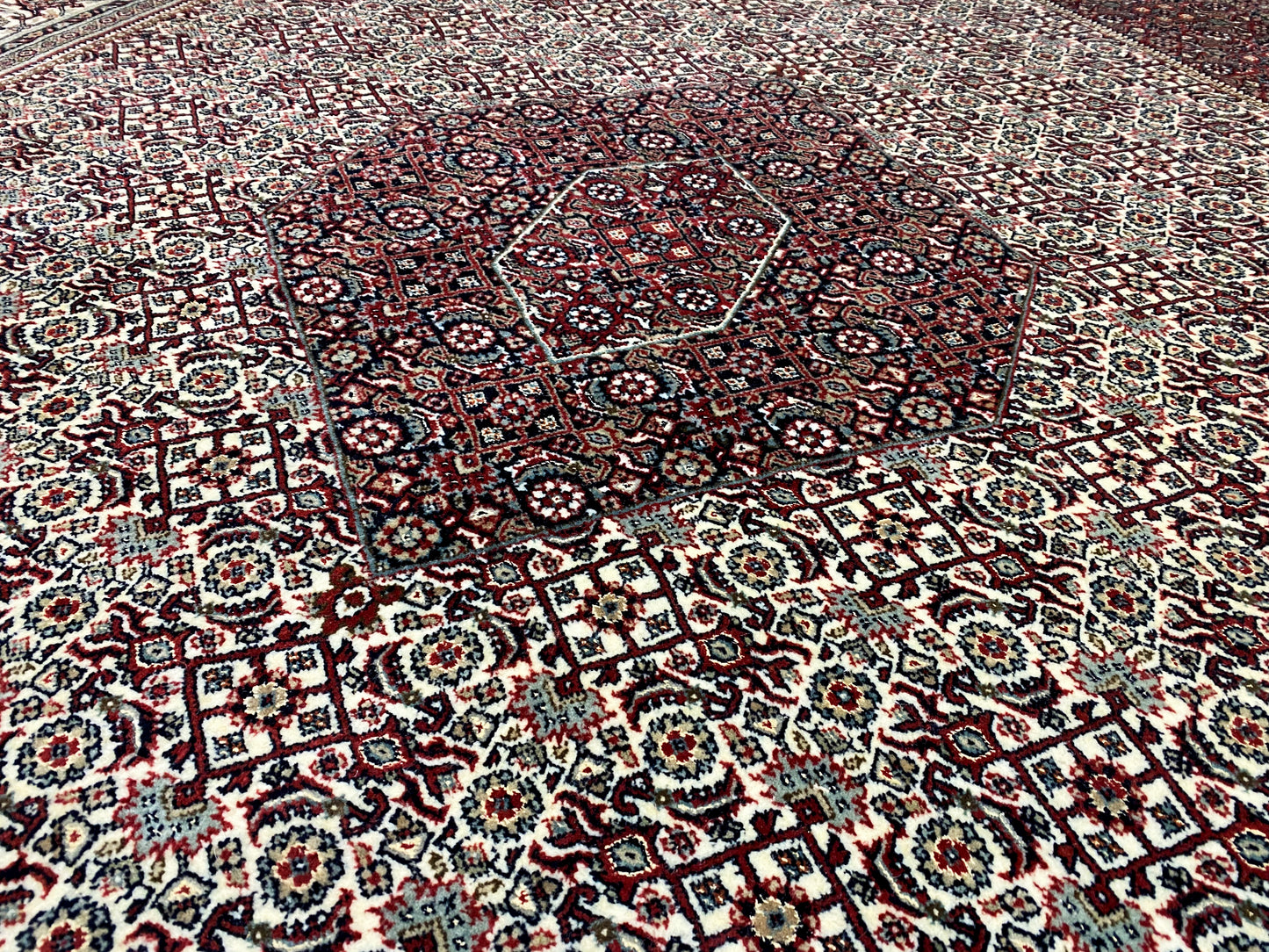 Bidjar Perserteppich handgeknüpft, elegante klassische Wohnkultur