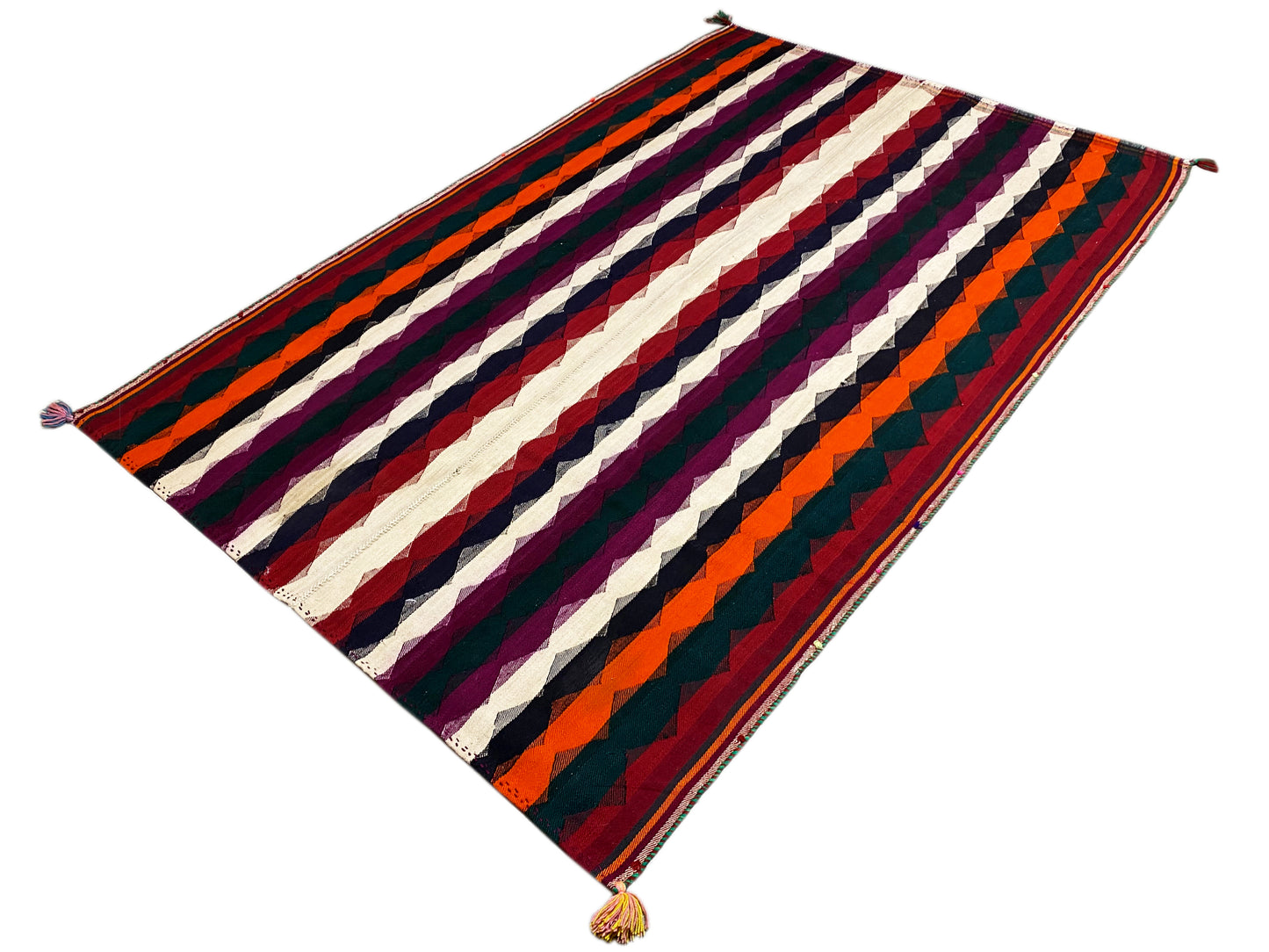 223x152 cm Jajim Teppich Rauten Design