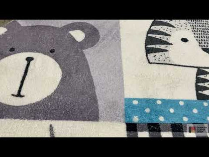 Rond kindervloerkleed Dieren, 100 cm