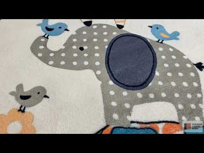 Rond kindervloerkleed Dieren, 160 cm