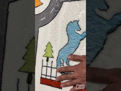 Kindervloerkleed „Straat“, grijs, 140x200 cm