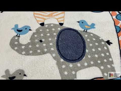 Rond kindervloerkleed Dieren, 100 cm