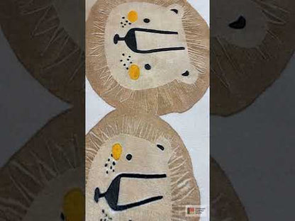 Kindervloerkleed „Leeuw“, beige, 90x160 cm