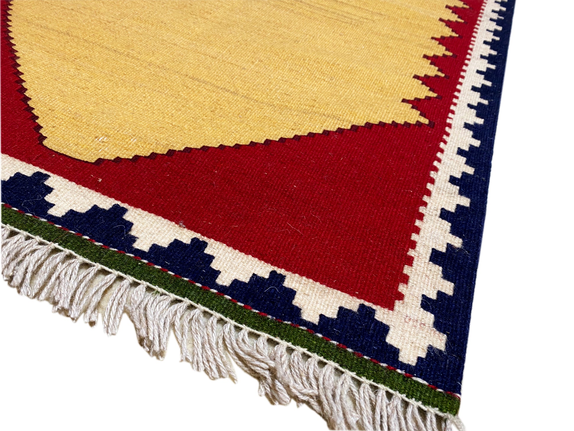 Kleiner Kelim Teppich aus Wolle ideal für Flur oder Bettvorleger