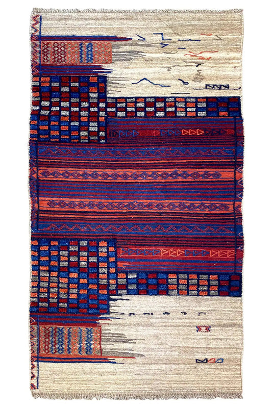  Bakhtiari Kelim - 905425 (203x102 cm) - Premium Teppich from German Carpet - Just €749! Shop now at German Carpet Shop