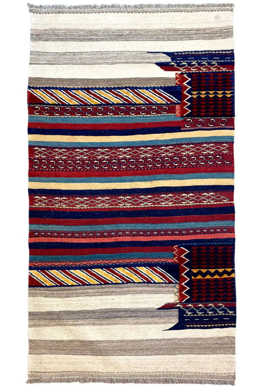  Bakhtiari Kelim - (212x105 cm) - Premium Teppich from German Carpet - Just €749! Shop now at German Carpet Shop
